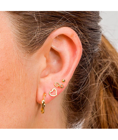 Aros Pequeños Curly Oro