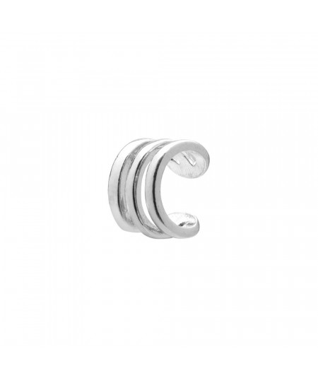 Ear Cuff 3 Bandas Plata