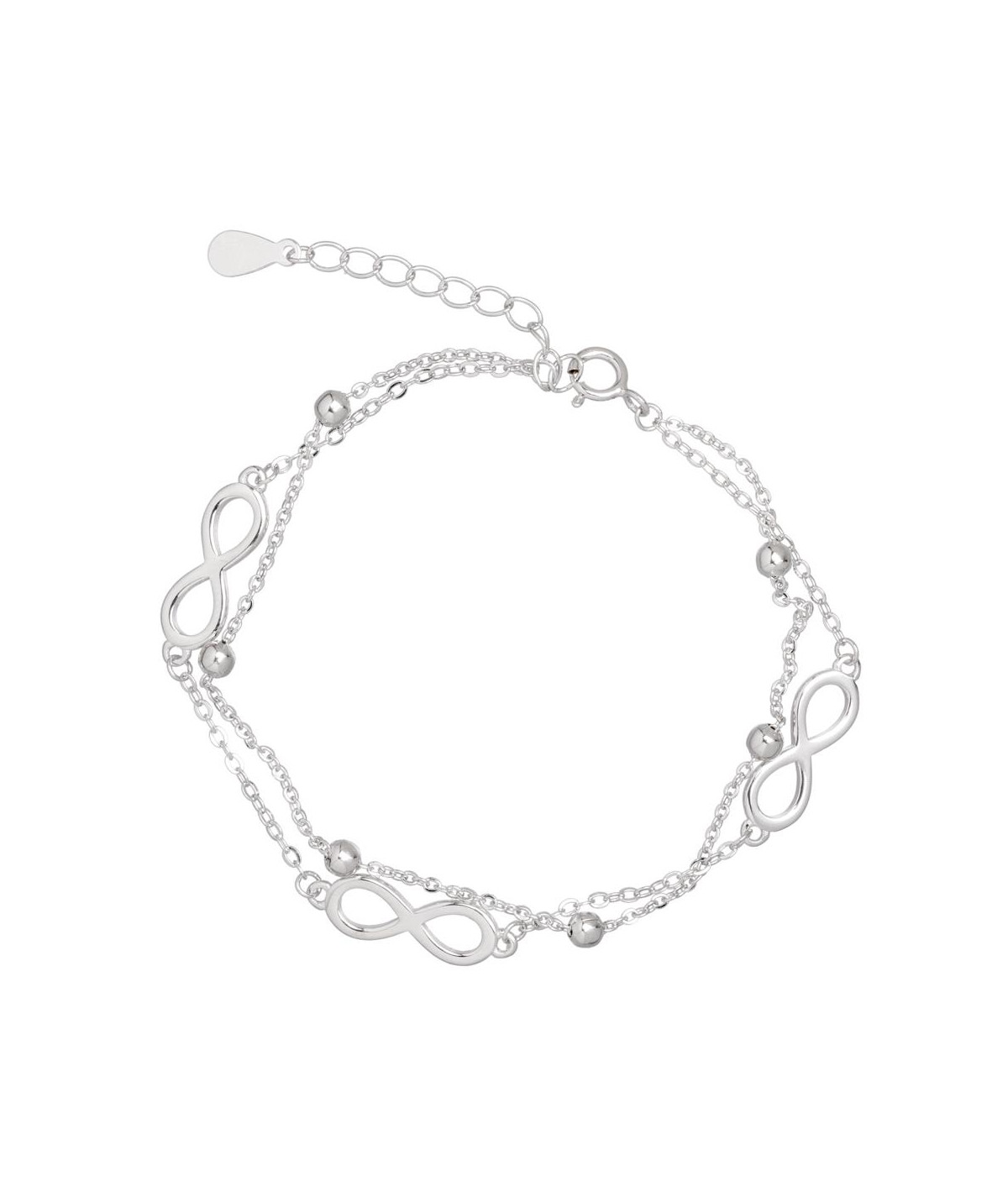 su Espinas Adentro Mezea by Brelery - Pulsera Doble Infinito Plata