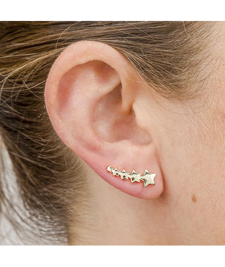 Brelery - Pendientes Trepadores Lightning Oro