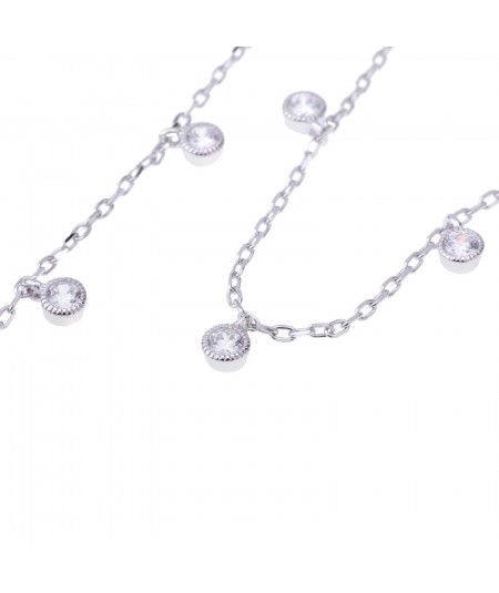 Collar Caricia Blanca Plata