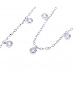 Collar Caricia Blanca Plata