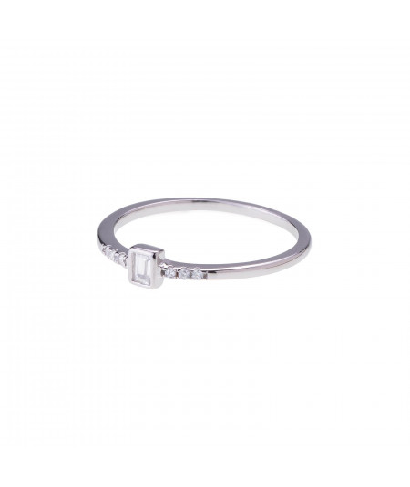 Anillo Solitario Aire Fresco Plata