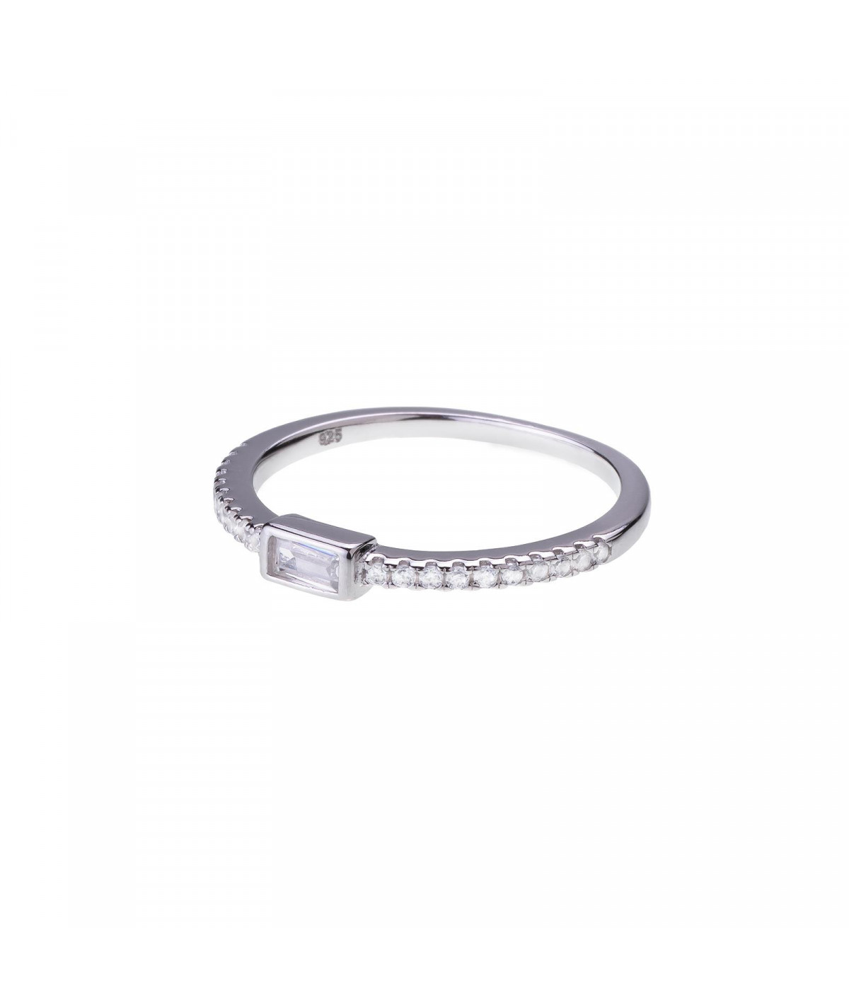 Anillo Solitario Día Soleado Plata
