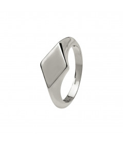 Anillo Sello Rombo Plata