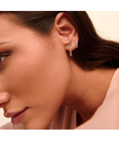 Pendientes Aro Cadena Plata