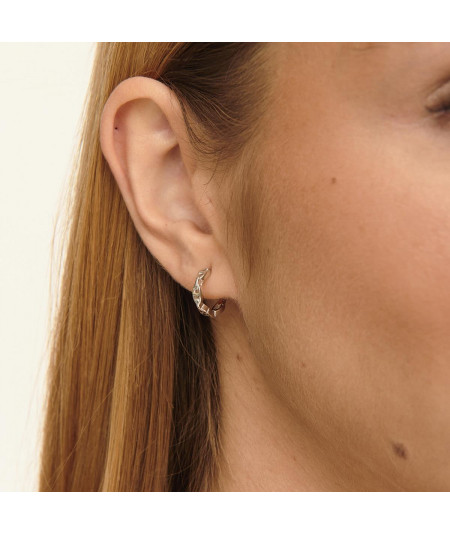 Pendientes Aro Océano Plata