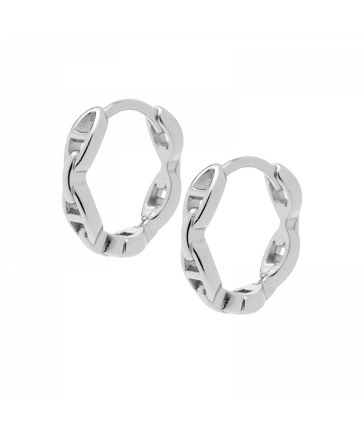 Pendientes Aro Océano Plata