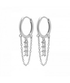 Pendientes Aro Fantasía Plata