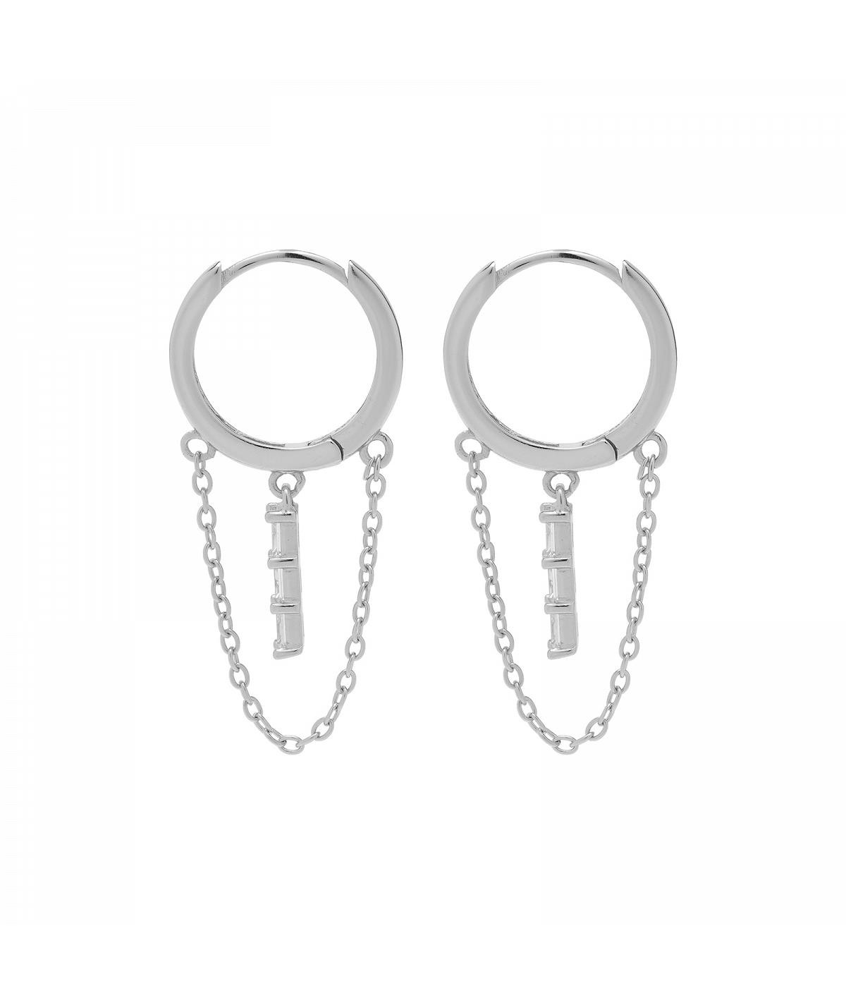 Pendientes Aro Fantasía Plata