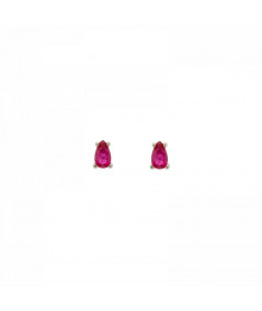 Pendientes Vibración Rubí Plata