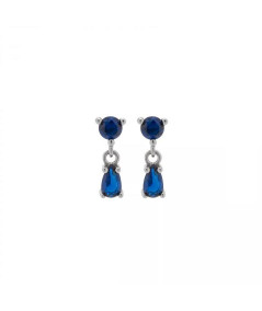 Pendientes Éxito Azul Plata