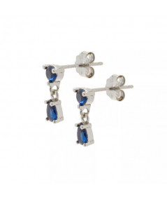 Pendientes Éxito Azul Plata