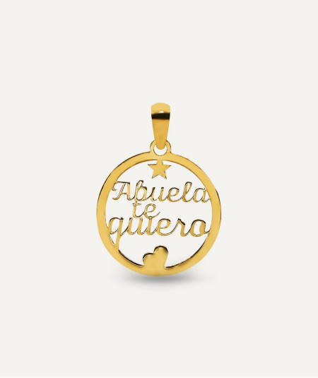 Colgante Oro 18K Abuela Te Quiero | Joyeria Mezea Brelery