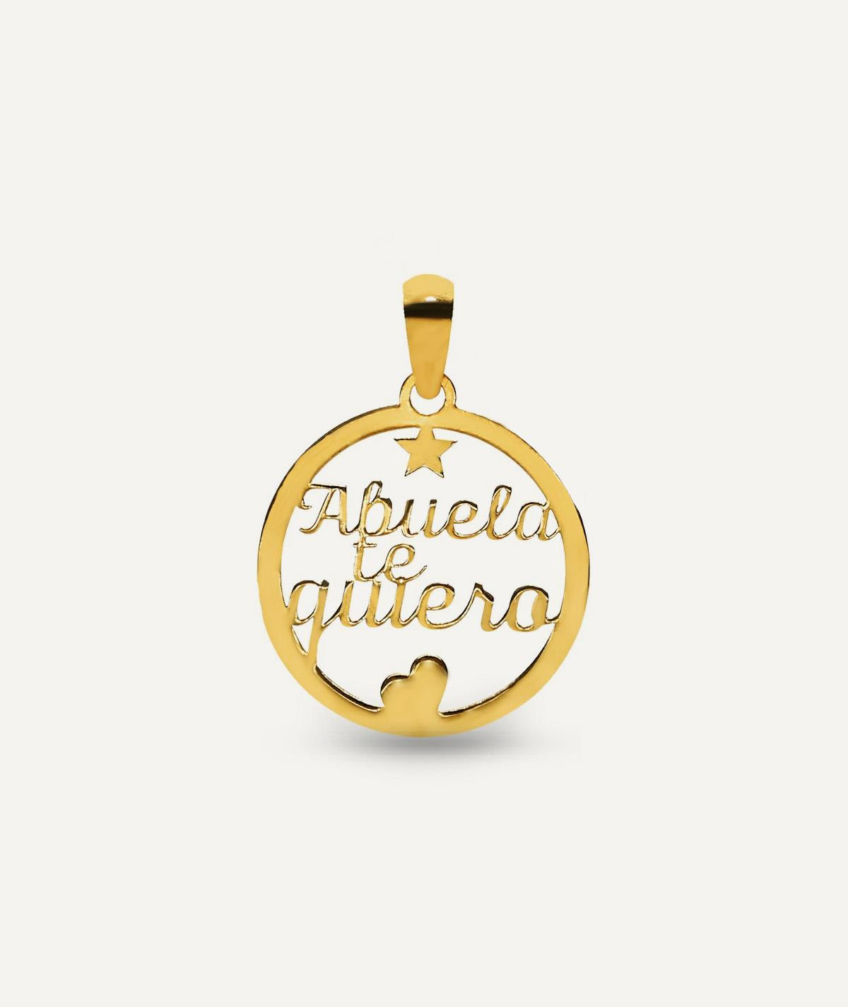 Colgante Oro 18K Abuela Te Quiero | Joyeria Mezea Brelery