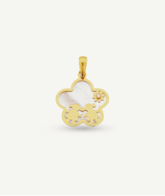 Colgante Oro 18K Mamá Niñas Nácar Mezea Joyería Bonaire