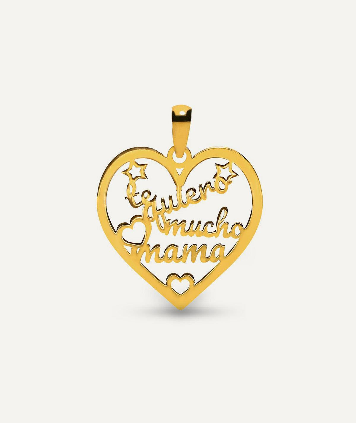 Colgante Oro 18K Te Quiero Mucho Mamá