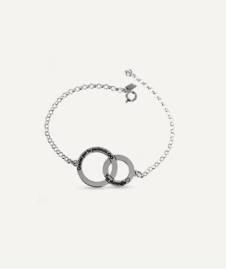 Pulsera Profe Paciencia Plata