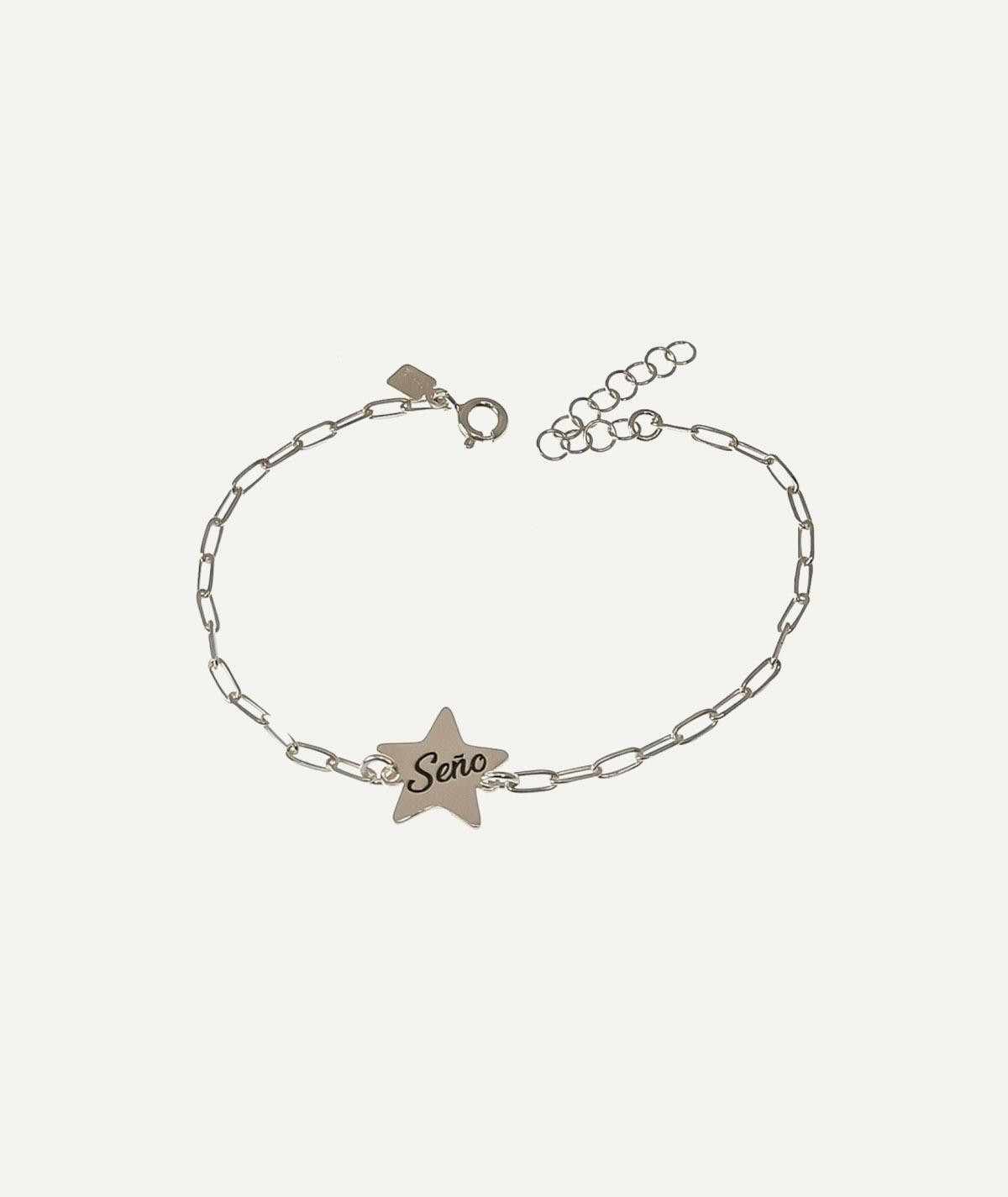 Pulsera Seño Estrella Plata