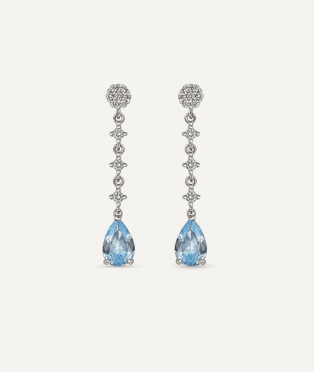 Pendientes Ceremonia Azul Plata