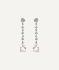 Pendientes Ceremonia Rosa Plata