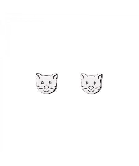 Pendientes Gatito Plata