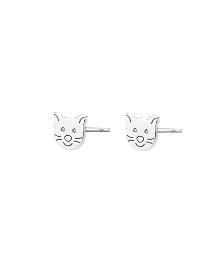 Pendientes Gatito Plata