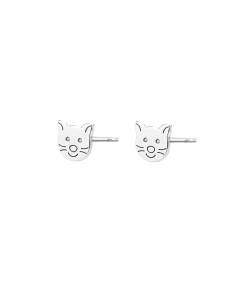 Pendientes Gatito Plata