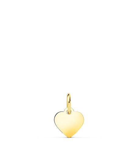 Colgante Chapita Oro 18 K Corazón