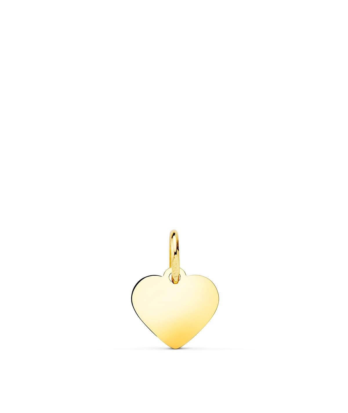 Colgante Chapa Oro 18K Corazón