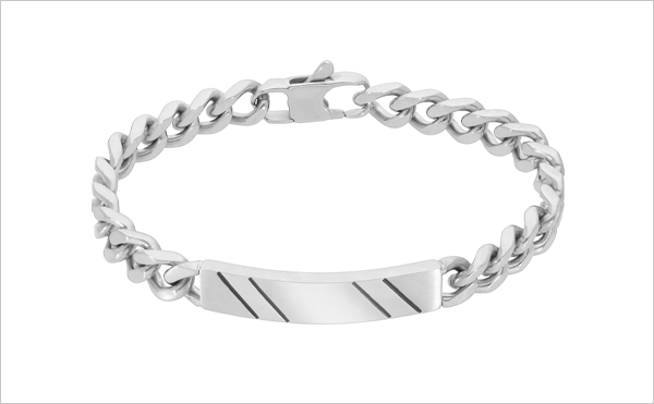 Regalos hombre Navidad Pulsera cuero y acero - Mezea by Brelery