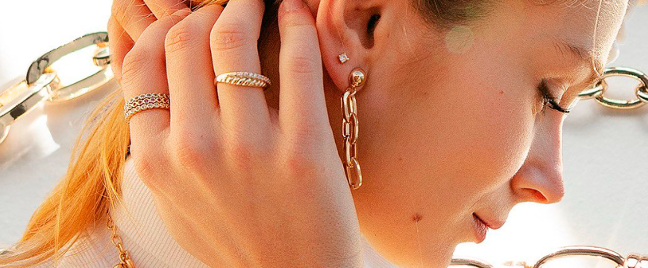 Pendientes Chapados en Oro - Mezea by Brelery