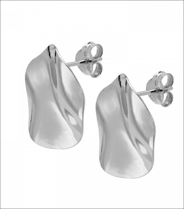 Pendientes Grandes Plata Tendencia Otoño 2023 - de Mezea by Brelery