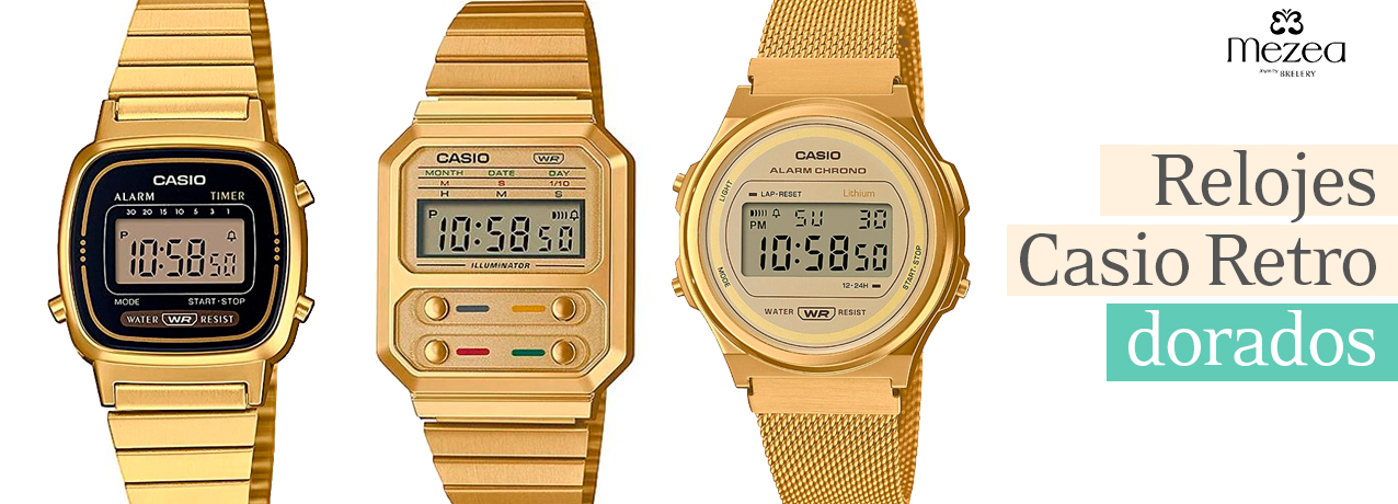 Relojes Vintage Casio Dorados